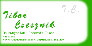 tibor csesznik business card